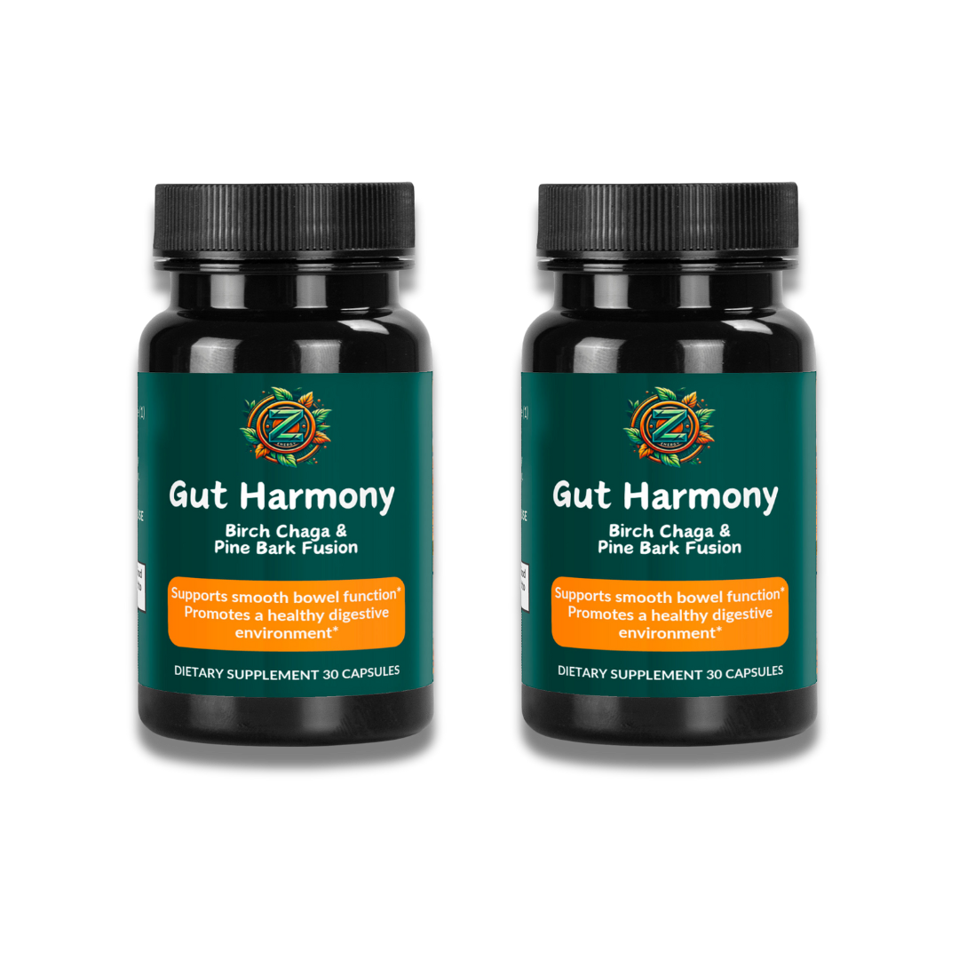 Two-bottle bundle of Gut Harmony Capsule - Promotes balanced gut microbiome and digestive comfort by Zukra Energy