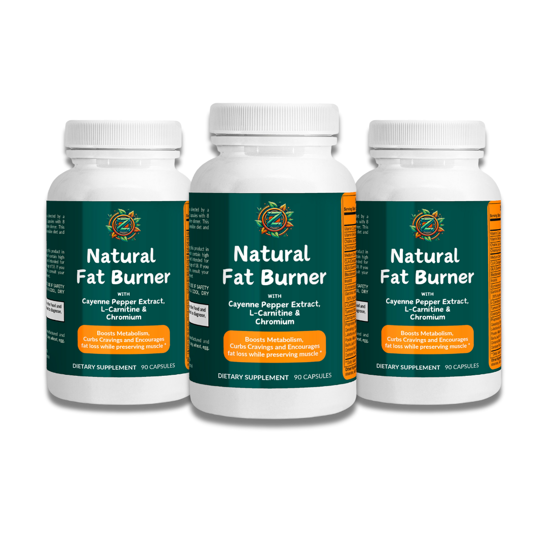 Zukra Energy Natural Fat Burner - Three-Bottle Bundle for Comprehensive Metabolic and Energy Support.